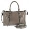 Women's leather bag 1339 KHAKI