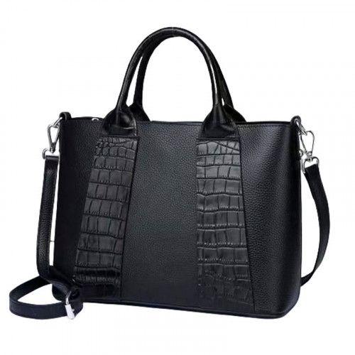 Women's leather bag 6069 BLACK
