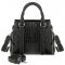 Women's leather bag 63-238 BLACK
