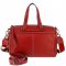 Women's leather bag 8708 WINE RED