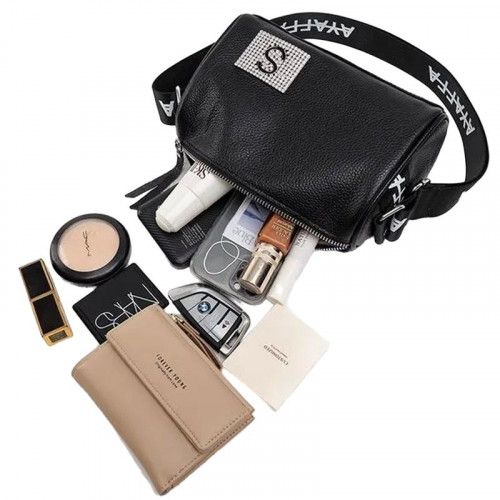 Women's leather bag 908 BLACK