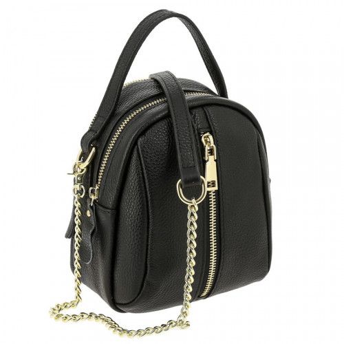 Women's leather bag 9664 BLACK