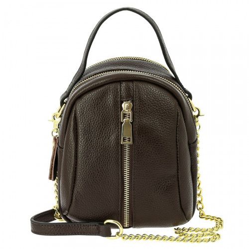 Women's leather bag 9664 BROWN
