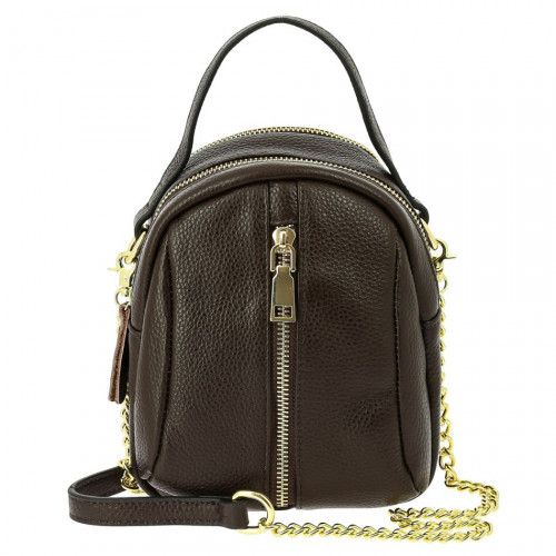 Women's leather bag 9664 BROWN
