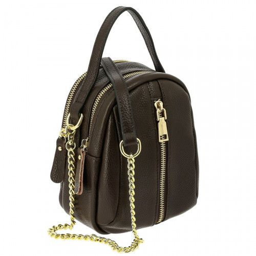Women's leather bag 9664 BROWN