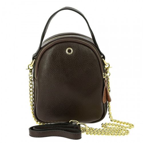 Women's leather bag 9664 BROWN