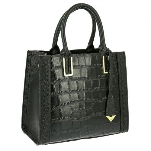 Women's leather bag A130 BLACK